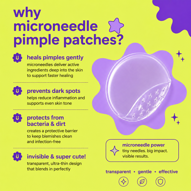 Microneedle pimple patches